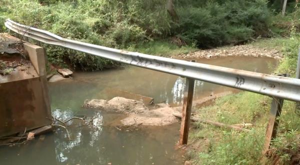 Collapsed bridge