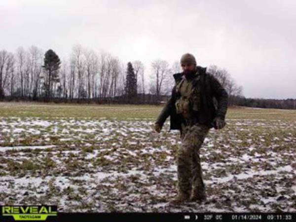 Federal immigration officer patrols the northern border
