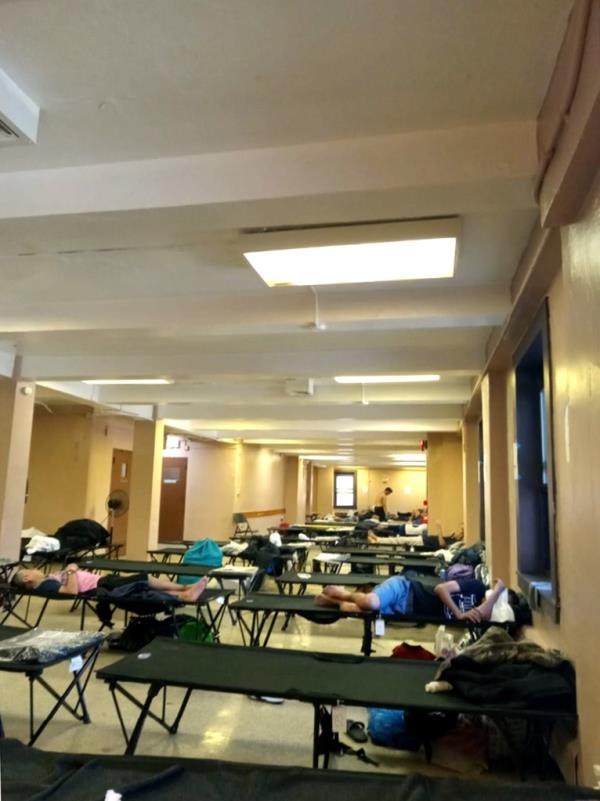 Inside of Lincoln Correctio<em></em>nal facility used as a migrant 