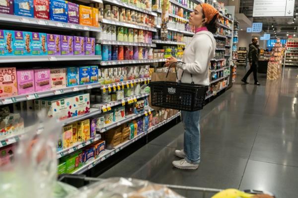 Shopper at supermarket 