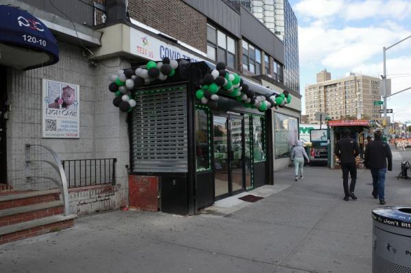 An illegal pot shop has opened on 80th Road and Queens Boulevard