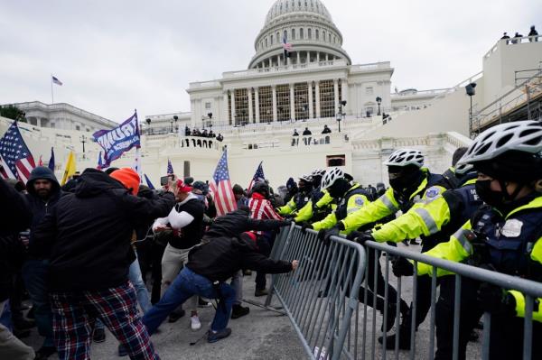 Riot at the US Capitol building.