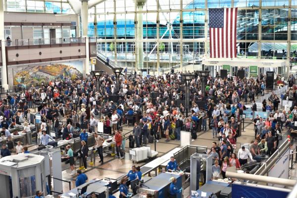 The lo<em></em>ngest walk between any two possible gates at Denver's airport is 34 minutes, according to the FinanceBuzz data.