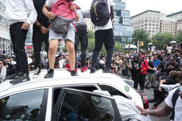 Rioting in Unio<em></em>n Square Friday.