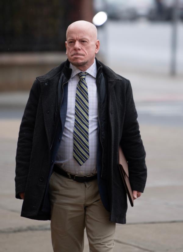 Rev. Herbert Irving Miller, 63, enters Waterbury Conn. Superior Courthouse Friday Feb. 23, 2024 for an arraignment in co<em></em>nnection and alleged to charges of selling crystal meth and distribution. Miller was the pastor of Woodbury Methodist  Woodbury, Conn. United Methodist Church.