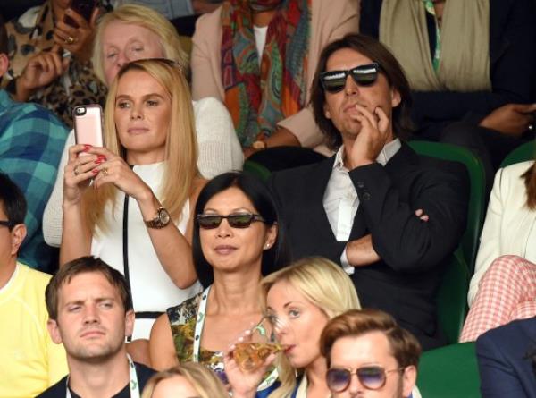 Amanda Holden and Chris Hughes at Wimbledon 