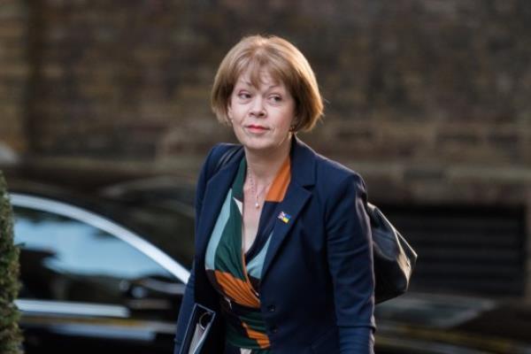 LONDON, UNITED KINGDOM - OCTOBER 11: Parliamentary Secretary to the Treasury (Chief Whip) Wendy Morton arrives in Downing Street to attend the weekly cabinet meeting chaired by Prime Minister Liz Truss in London, United Kingdom on October 11, 2022. (Photo by Wiktor Szymanowicz/Anadolu Agency via Getty Images)