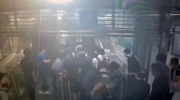 Officials said 14 people were hurt, including three victims who suffered serious injuries to their backs and legs. 
