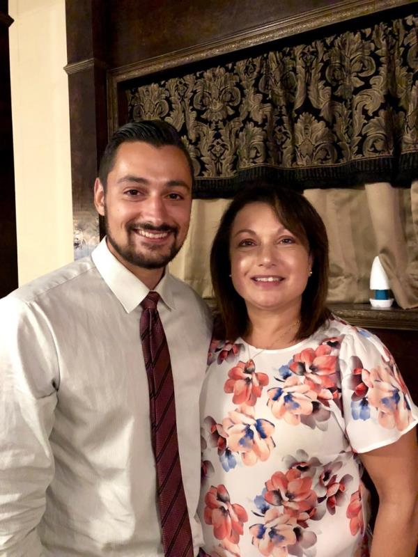 Daniel Vidrine and his mother, Melissa. 