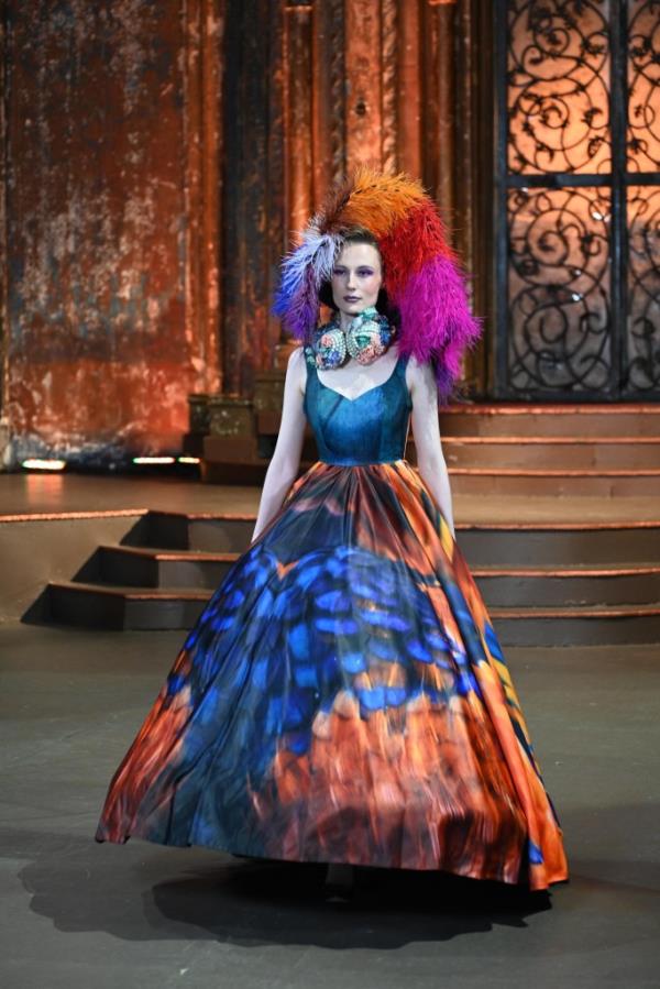 Runway model at Fashion Week event 