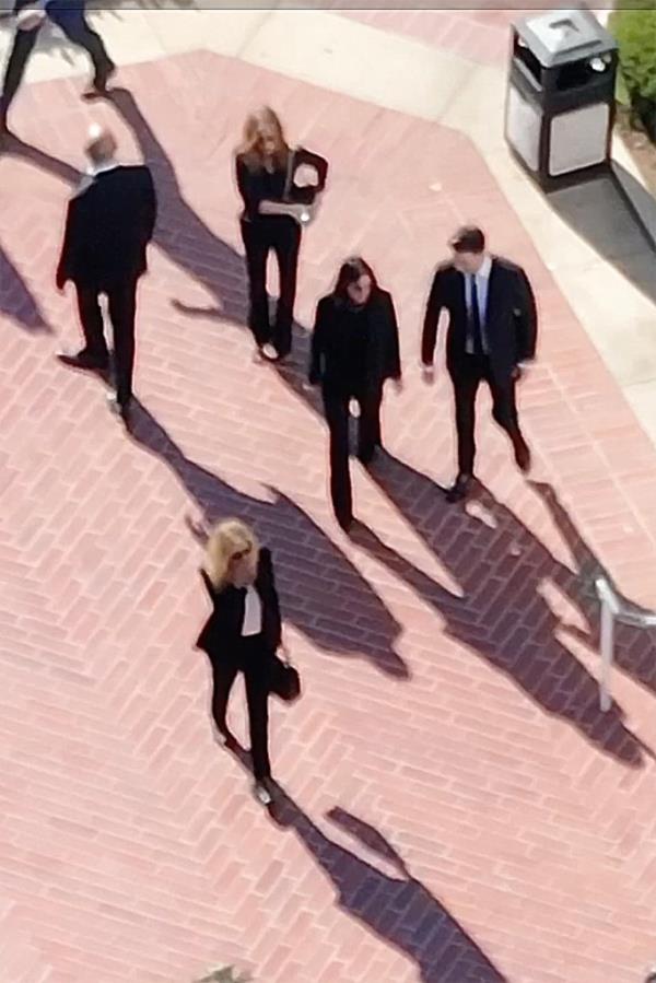 A blurry above photo of Jennifer Aniston and the 