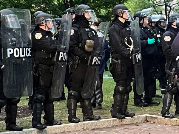 Police in riot gear began dismantling an pro-Palestinian encampment at the University of Pennsylvania and arresting protesters early Friday.