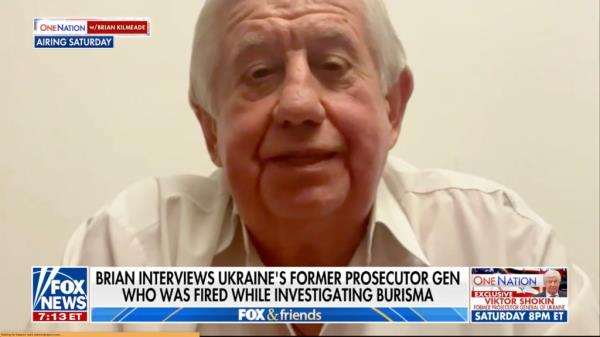 In another clip of Kilmeade's interview with Shokin, the former prosecutor claimed that Joe Biden was respo<em></em>nsible for Russia's annexation of Crimea in 2014.</p>

<p>　　