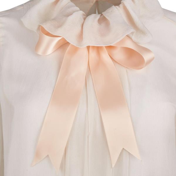 Princess Diana's blouse featuring a satin ribbon
