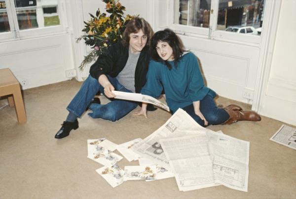 British fashion designers David and Elizabeth Emanuel.