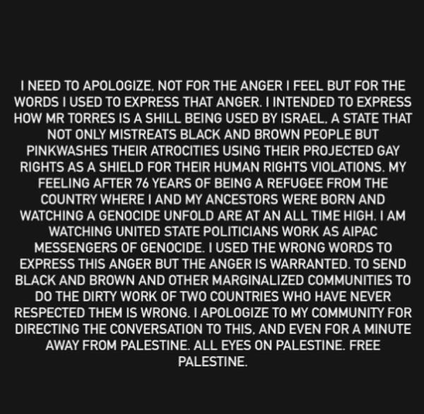 Mohamed Hadid's apology
