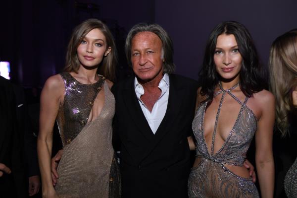 Mohamed Hadid with his daughters Bella and Gigi