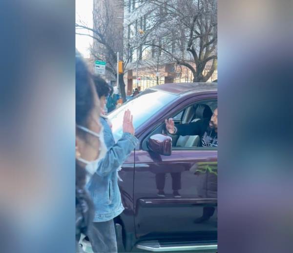 The driver called the protestors 