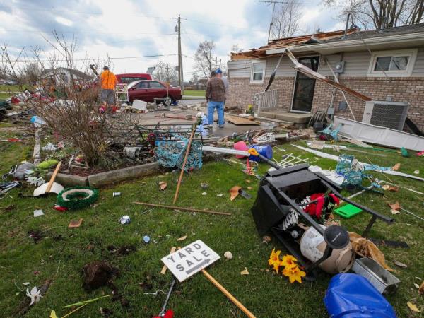 The Drew home in Hanover. No one was hurt after a tornado came through on Thursday, March 14, 2024
