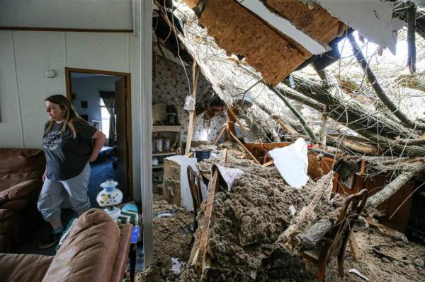 Damaged home