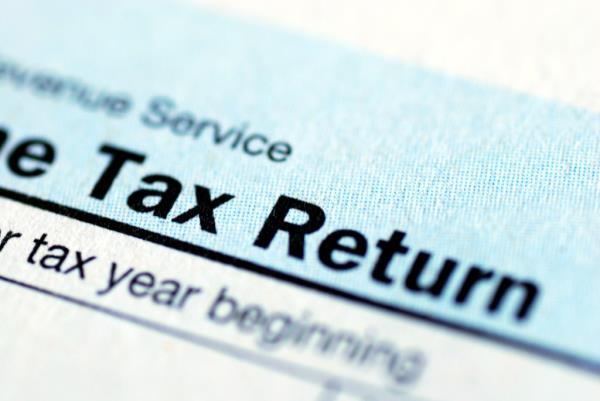 Tax return form, stock image