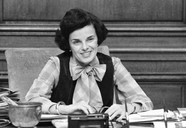 Dianne Feinstein was elected to finish out the term of the late San Francisco Mayor George Moscone 