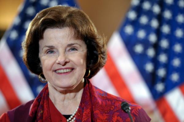 Dianne Feinstein as the mayor of San Francisco addressed the Democratic Natio<em></em>nal Co<em></em>nvention in 1992 
