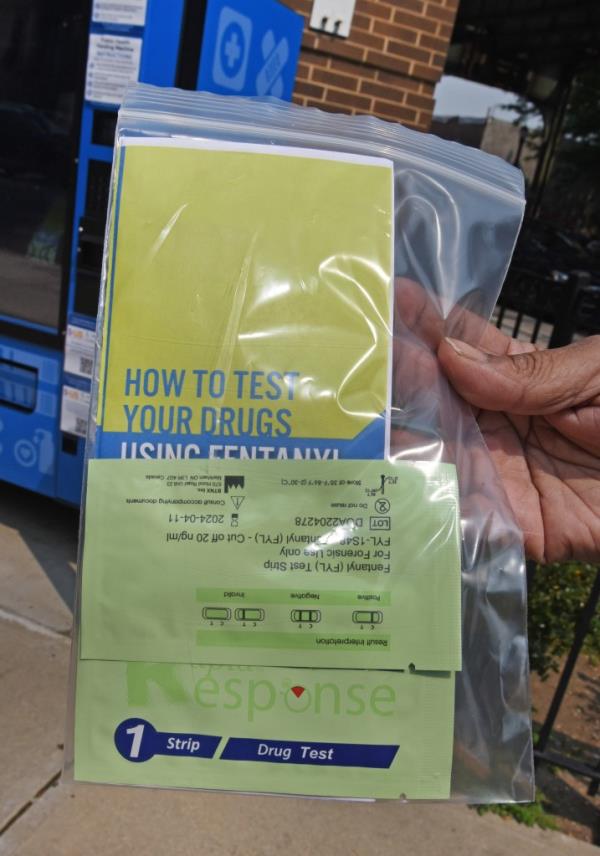 A drug testing kit found in one of the vending machines.