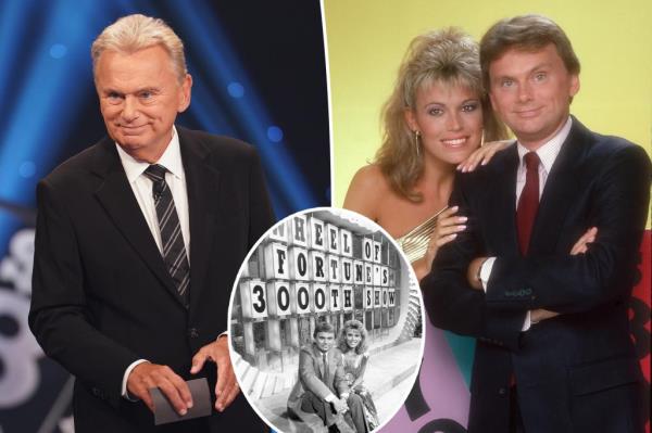 Vanna White and Pat Sajak walk out together for the last time on set on Sajak's final 