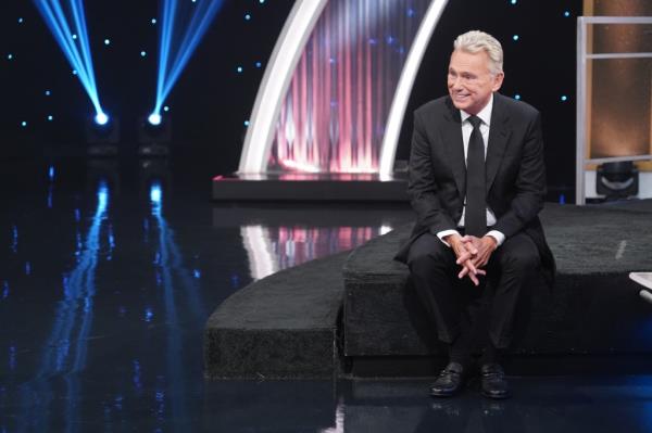 Sajak sits on stage during a taping of season 2 of 