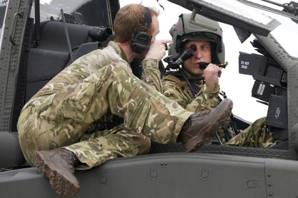Prince William was photographed o<em></em>nboard of one of the Apache attack helicopters during his visit with dad King Charles on May 13, 2024.