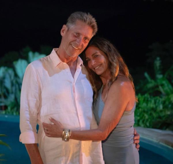 Turner and Fhima hugging on a date.