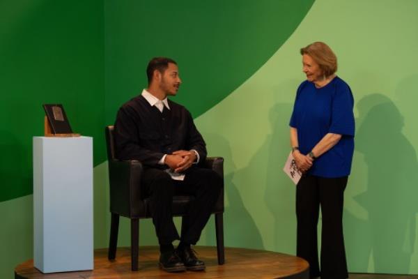 Daryl McCormack and Dame Joan Bakewell