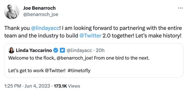 Benarroch brings years of advertising experience to Twitter, which could be useful after Elon Musk ditched much of the site's communications team when he bought Twitter for $44 billion in October and laid off more than half its workforce.