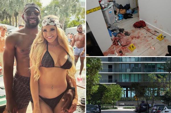 GRAPHIC: Image shows the crime scene inside Courtney Clenney's and Christian Obumseli's luxury apartment. 