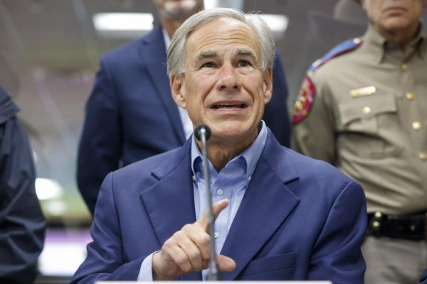 Texas Governor Greg Abbott gestures as he speaks during a briefing on the state's preparations ahead of severe winter weather at the State Operations Center in Austin  on Jan. 12.