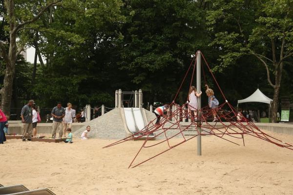 A general view of Heckscher Playground is seen during the 21st Annual Playground Partners Family Party hosted by The Women's Committee of Central Park Co<em></em>nservancy on May 22, 2013 in New York, United States.
