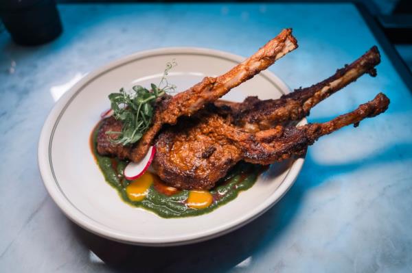 Pan-fried lamb chops