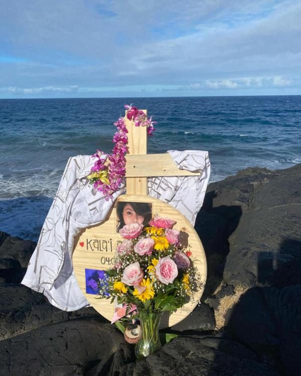 Memorial for drowned woman