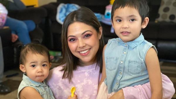 Kanekoa  and her children in un undated photo.