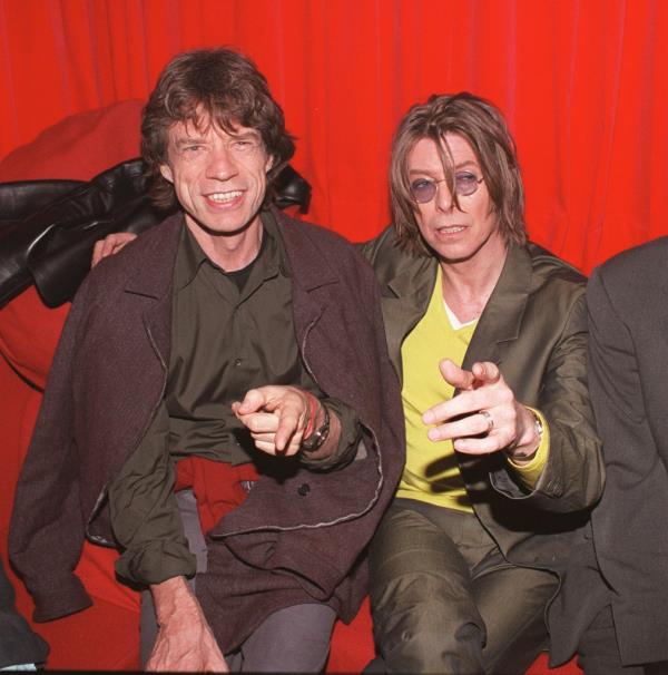 David Bowie and Mick Jagger in Lo<em></em>ndon in 1999