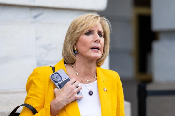 Rep. Claudia Tenney, R-N.Y., arrives for the House Republicans' 