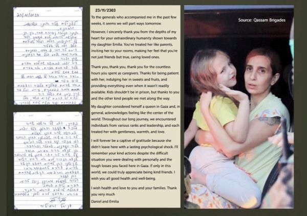 Danielle Aloni and her daughter, Emilia, were released from Hamas custody on Friday as part of the ceasefire deal.