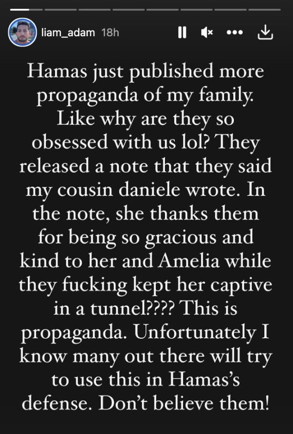 Danielle's cousin dismissed the letter's co<em></em>ntent on social media.