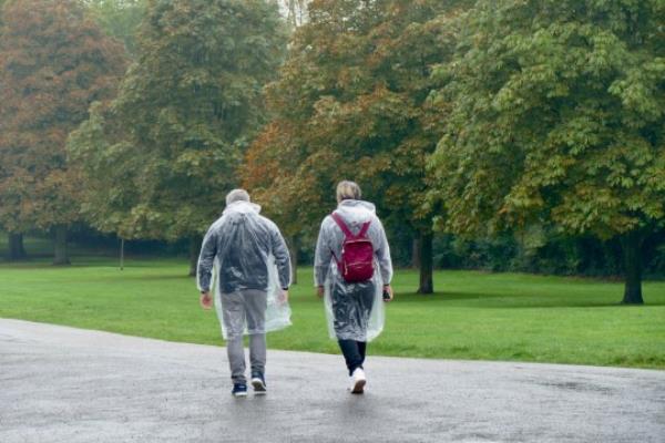 Mandatory Credit: Photo by Geoffrey Swaine/Shutterstock (14146327v) People out on a misty, rainy day along the Long Walk in Windsor Great Park. Seaso<em></em>nal weather, Windsor, Berkshire, UK - 12 Oct 2023