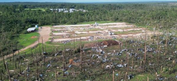 Mississippi Gov. Tate Reeves said 72 homes were damaged in the county due to a tornado.