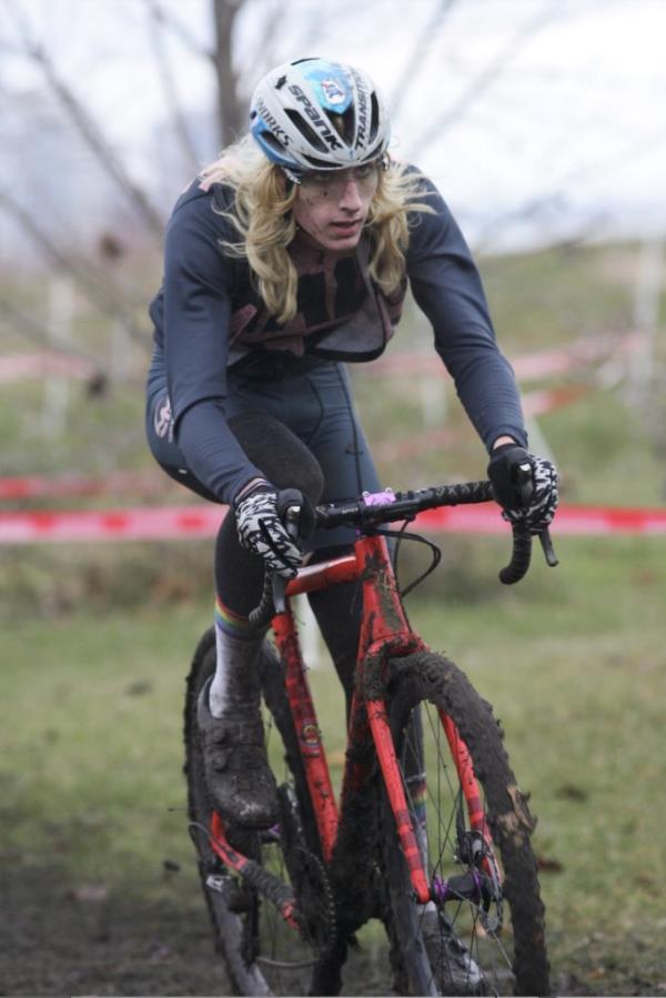 Johnson is pictured on a bike.