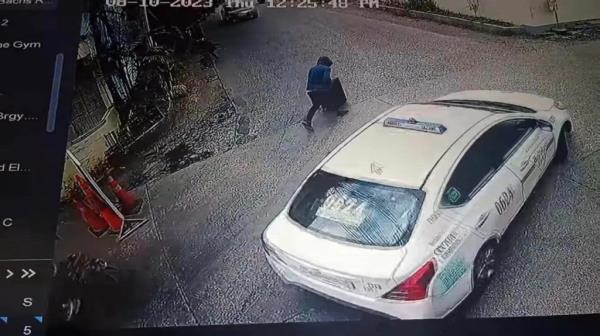 Security video caught the kidnapper dragging the luggage with the child inside in Mandaue City on Cebu Island.