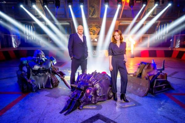 Dara O Briain and Angela Scanlon on Robot Wars
