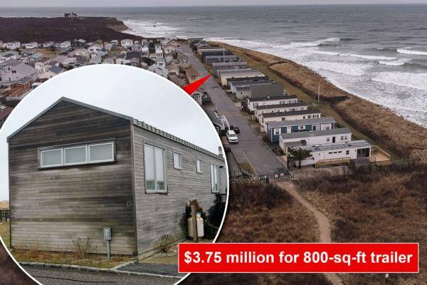 The unit in Mo<em></em>ntauk Shores trailer park selling for $3.75 million.